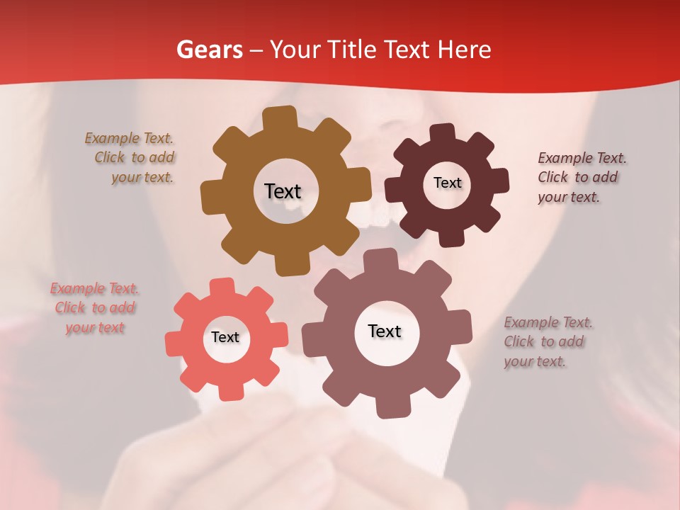 A Woman Eating A Piece Of Food With Her Eyes Closed PowerPoint Template