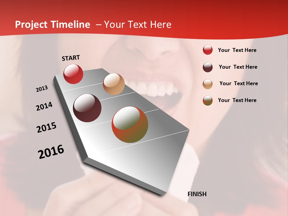 A Woman Eating A Piece Of Food With Her Eyes Closed PowerPoint Template