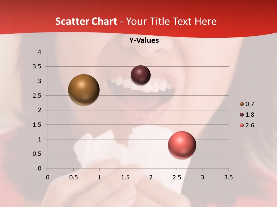 A Woman Eating A Piece Of Food With Her Eyes Closed PowerPoint Template