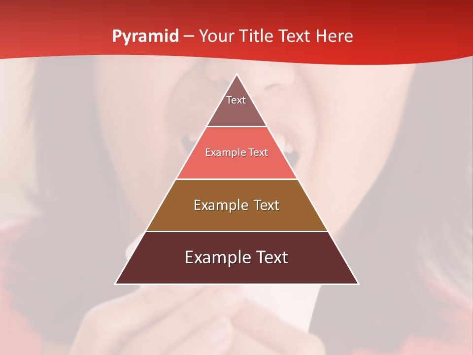 A Woman Eating A Piece Of Food With Her Eyes Closed PowerPoint Template