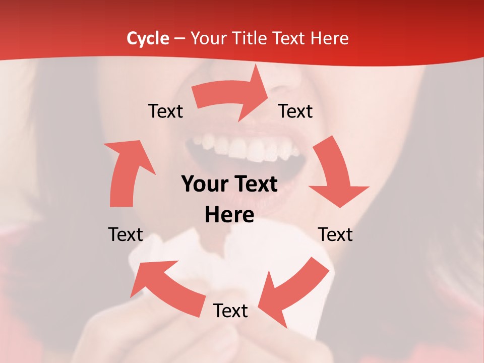 A Woman Eating A Piece Of Food With Her Eyes Closed PowerPoint Template