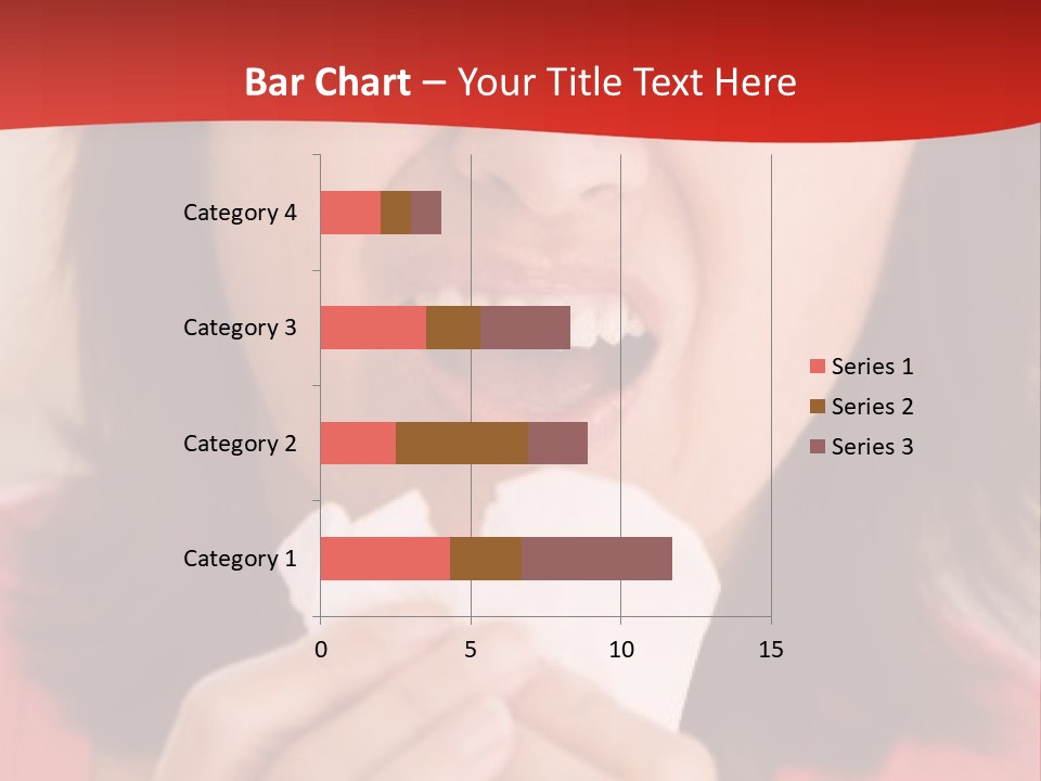 A Woman Eating A Piece Of Food With Her Eyes Closed PowerPoint Template