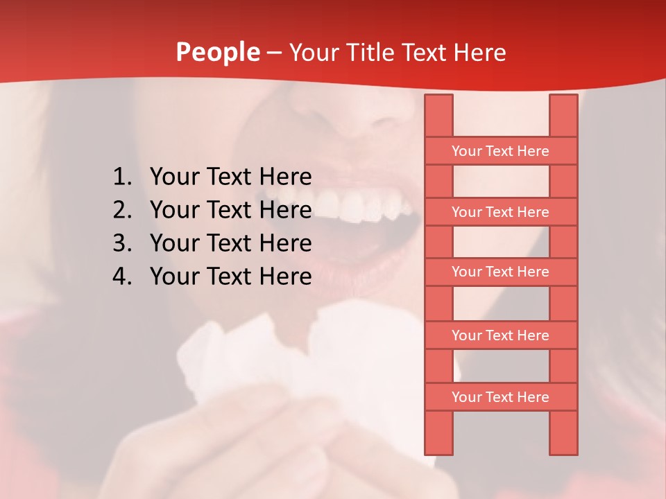 A Woman Eating A Piece Of Food With Her Eyes Closed PowerPoint Template