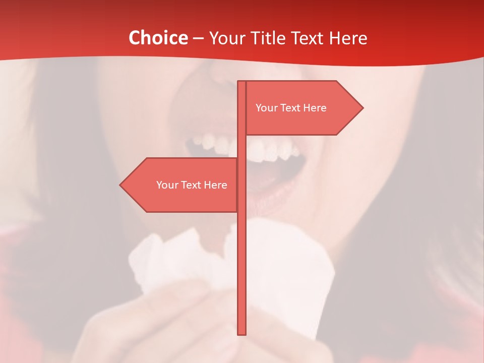 A Woman Eating A Piece Of Food With Her Eyes Closed PowerPoint Template