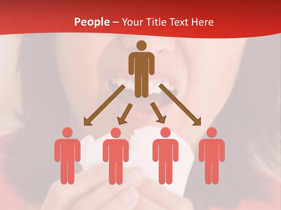 A Woman Eating A Piece Of Food With Her Eyes Closed PowerPoint Template