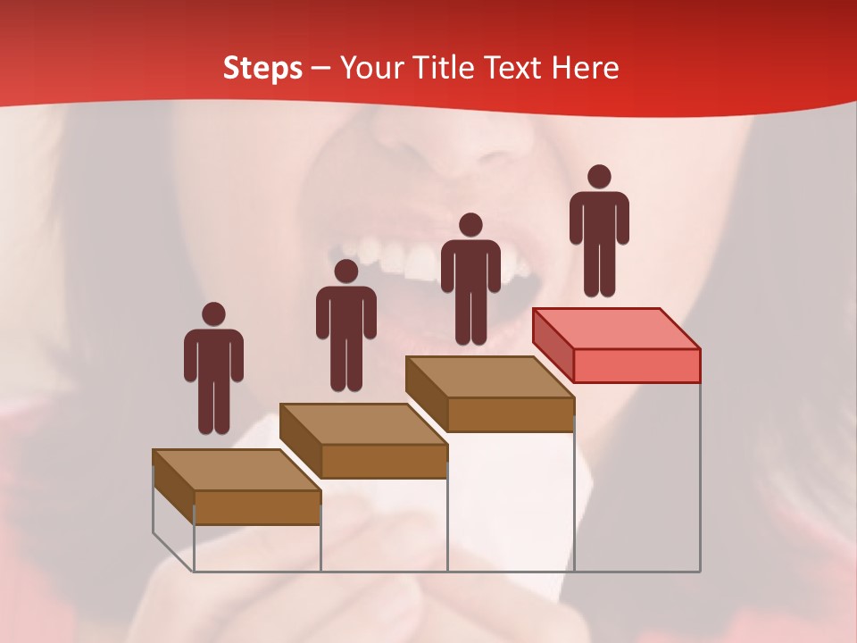 A Woman Eating A Piece Of Food With Her Eyes Closed PowerPoint Template