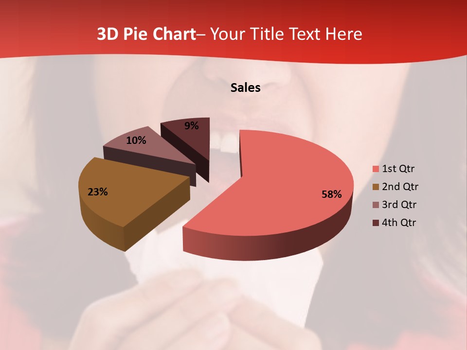 A Woman Eating A Piece Of Food With Her Eyes Closed PowerPoint Template