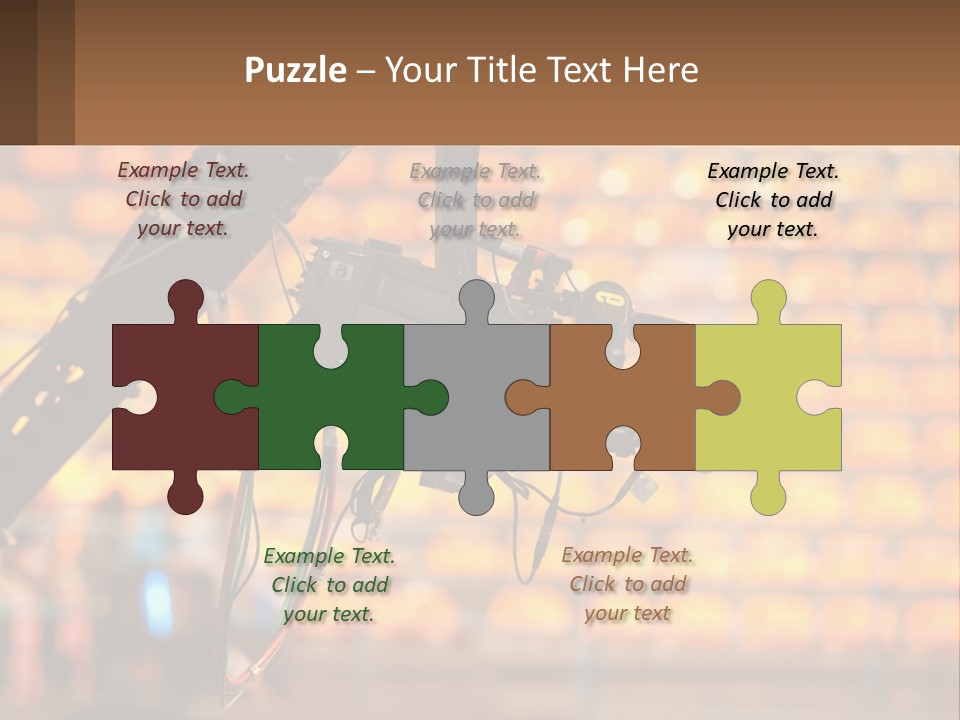 A Camera Attached To A Tripod In Front Of A Wall Of Oranges PowerPoint Template