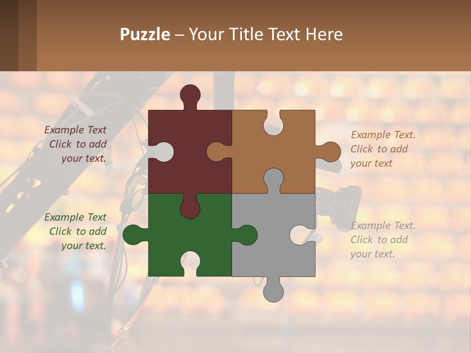 A Camera Attached To A Tripod In Front Of A Wall Of Oranges PowerPoint Template