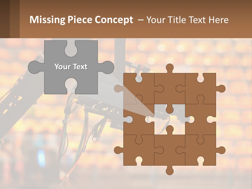 A Camera Attached To A Tripod In Front Of A Wall Of Oranges PowerPoint Template