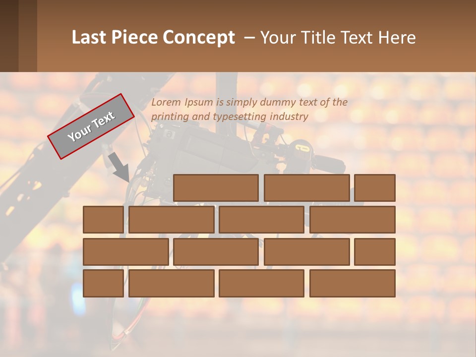 A Camera Attached To A Tripod In Front Of A Wall Of Oranges PowerPoint Template