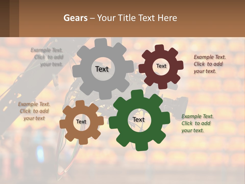 A Camera Attached To A Tripod In Front Of A Wall Of Oranges PowerPoint Template