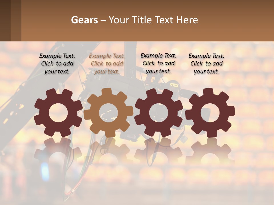 A Camera Attached To A Tripod In Front Of A Wall Of Oranges PowerPoint Template