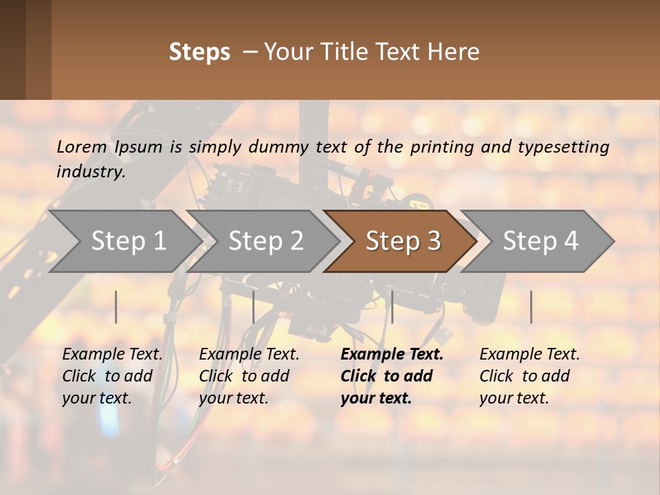 A Camera Attached To A Tripod In Front Of A Wall Of Oranges PowerPoint Template
