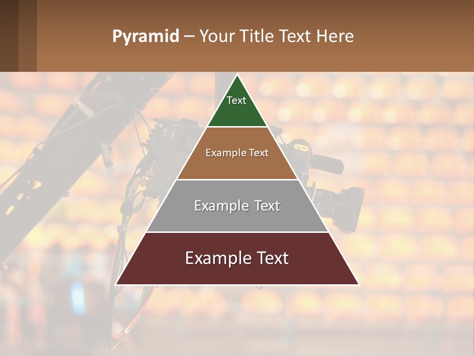 A Camera Attached To A Tripod In Front Of A Wall Of Oranges PowerPoint Template