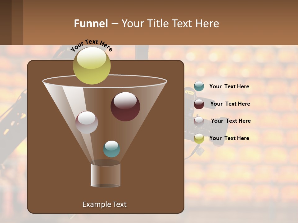 A Camera Attached To A Tripod In Front Of A Wall Of Oranges PowerPoint Template