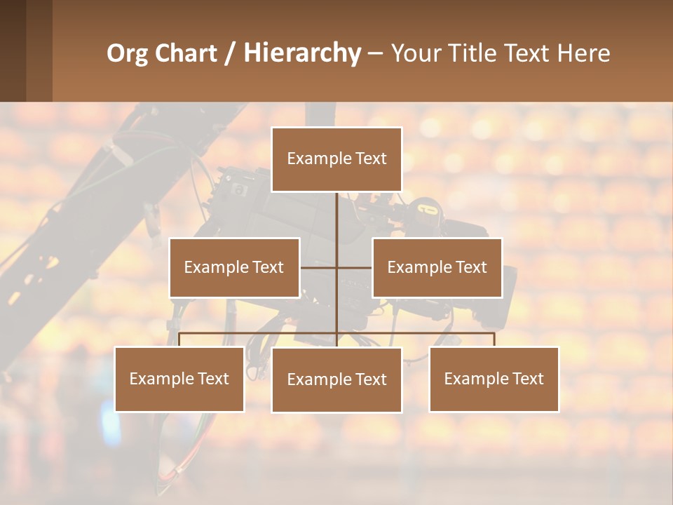 A Camera Attached To A Tripod In Front Of A Wall Of Oranges PowerPoint Template