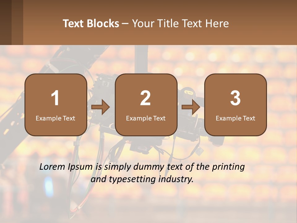 A Camera Attached To A Tripod In Front Of A Wall Of Oranges PowerPoint Template