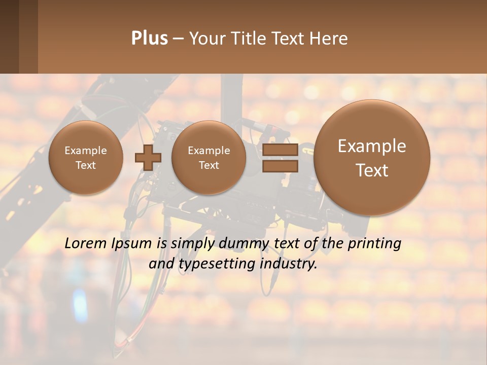 A Camera Attached To A Tripod In Front Of A Wall Of Oranges PowerPoint Template