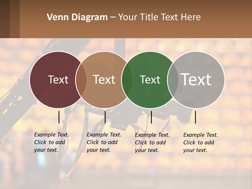 A Camera Attached To A Tripod In Front Of A Wall Of Oranges PowerPoint Template
