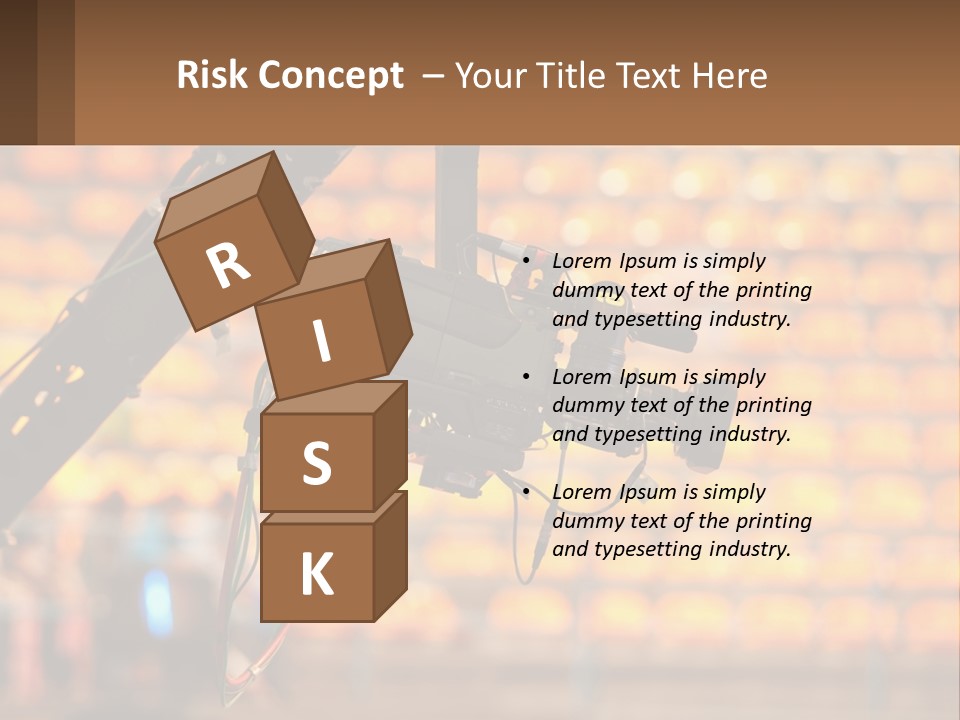 A Camera Attached To A Tripod In Front Of A Wall Of Oranges PowerPoint Template