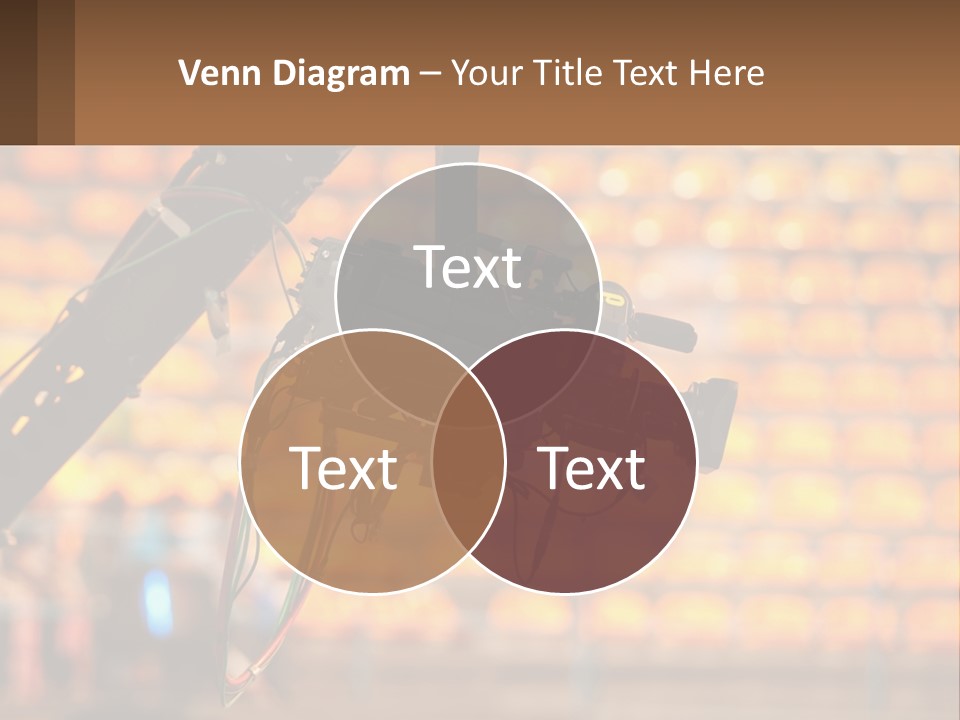 A Camera Attached To A Tripod In Front Of A Wall Of Oranges PowerPoint Template