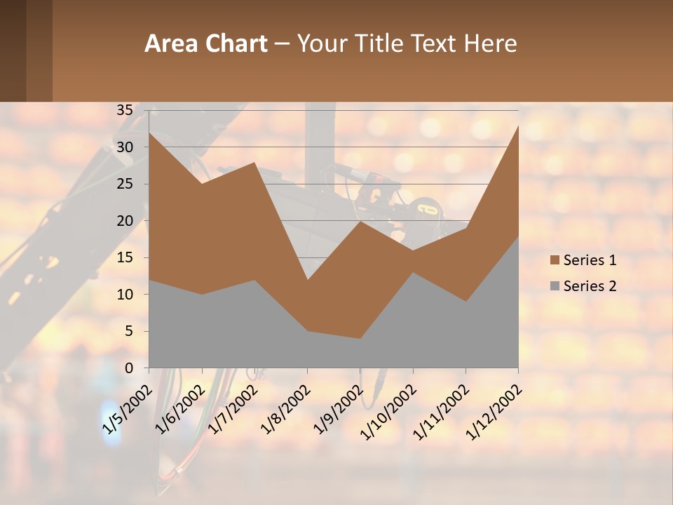A Camera Attached To A Tripod In Front Of A Wall Of Oranges PowerPoint Template