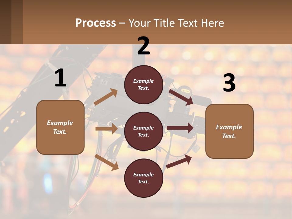 A Camera Attached To A Tripod In Front Of A Wall Of Oranges PowerPoint Template