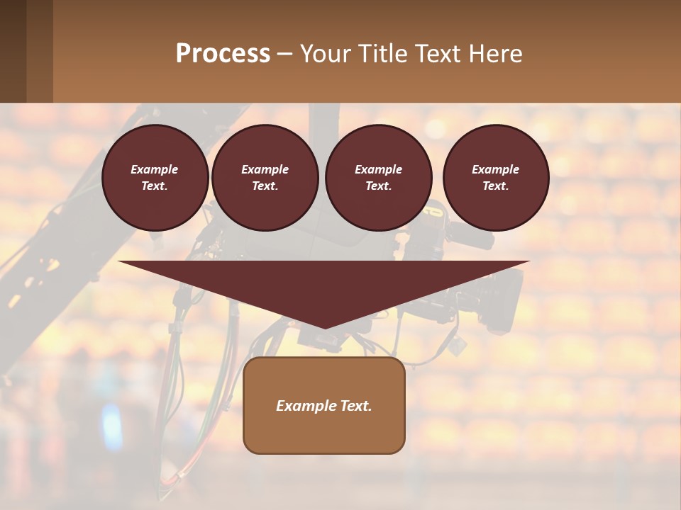 A Camera Attached To A Tripod In Front Of A Wall Of Oranges PowerPoint Template