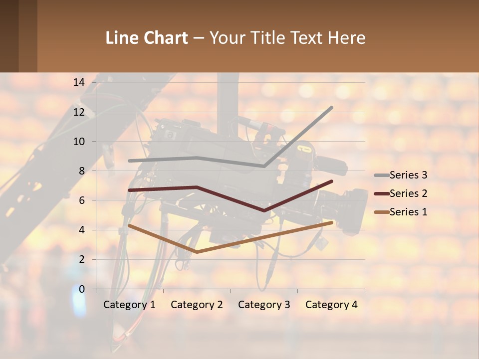A Camera Attached To A Tripod In Front Of A Wall Of Oranges PowerPoint Template