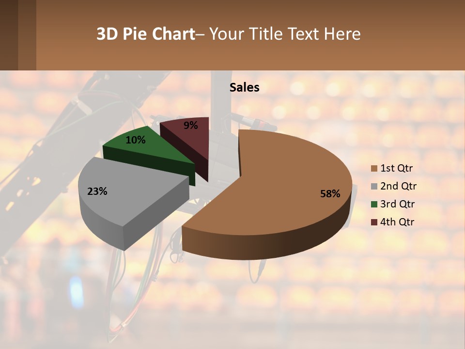 A Camera Attached To A Tripod In Front Of A Wall Of Oranges PowerPoint Template
