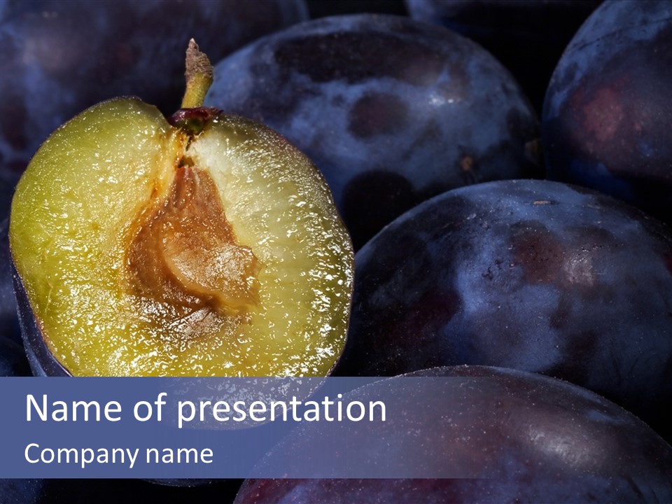 A Close Up Of A Bunch Of Plums PowerPoint Template