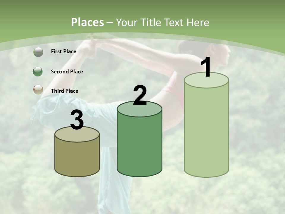 A Woman Doing A Yoga Pose On A Dock PowerPoint Template