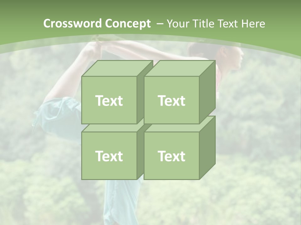 A Woman Doing A Yoga Pose On A Dock PowerPoint Template