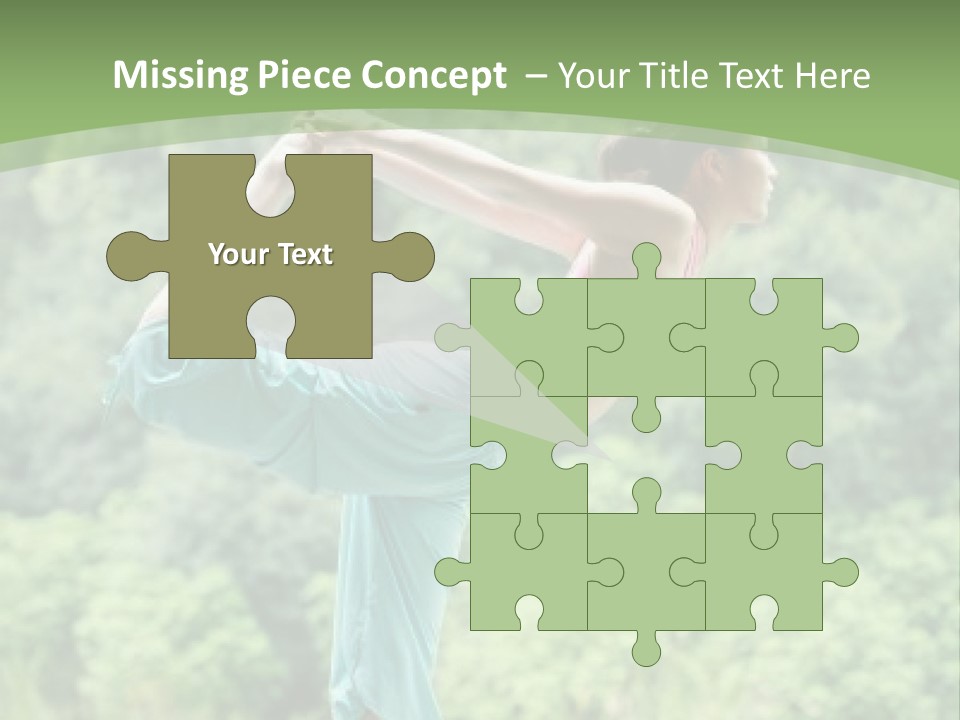 A Woman Doing A Yoga Pose On A Dock PowerPoint Template