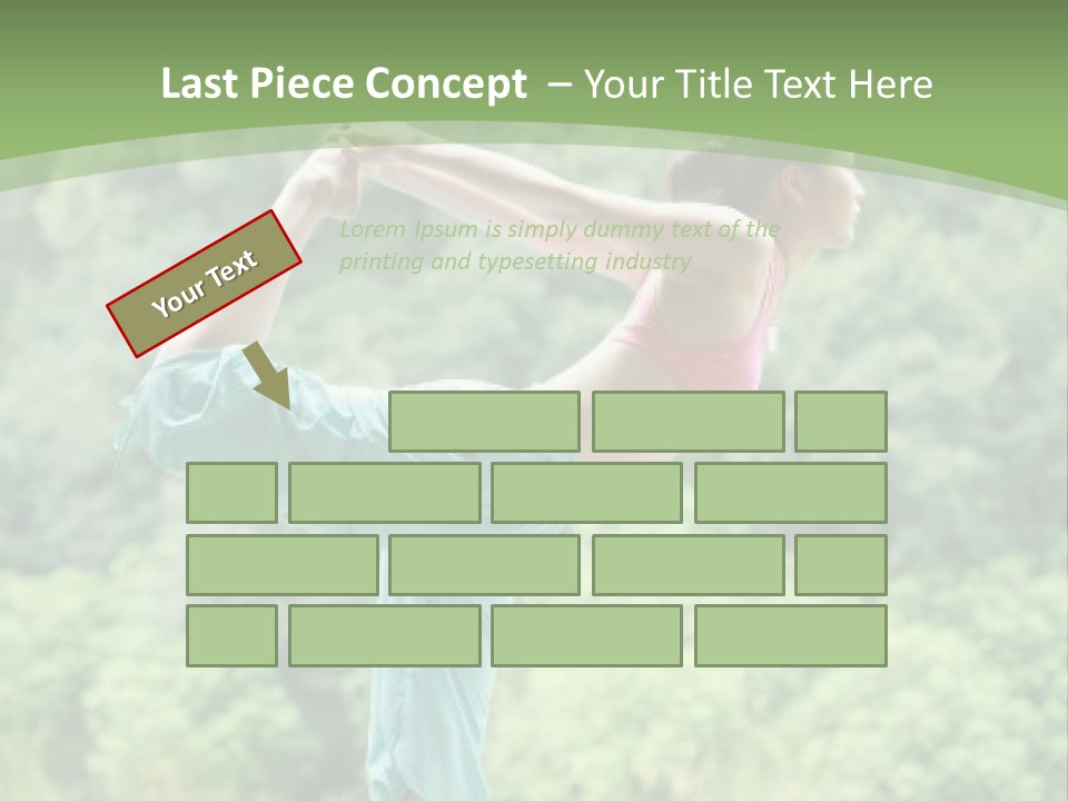 A Woman Doing A Yoga Pose On A Dock PowerPoint Template