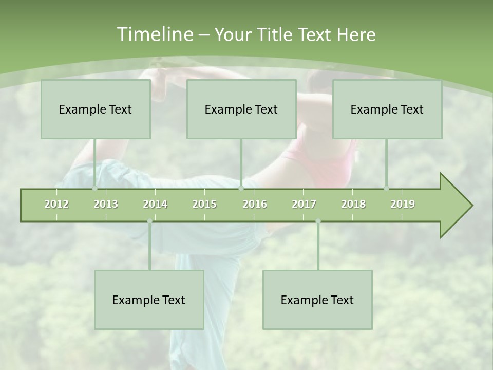 A Woman Doing A Yoga Pose On A Dock PowerPoint Template