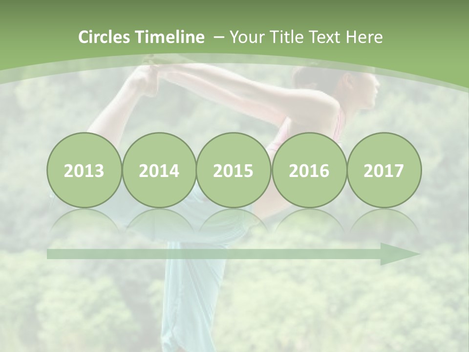 A Woman Doing A Yoga Pose On A Dock PowerPoint Template