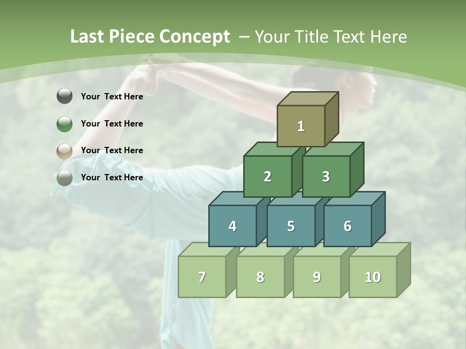 A Woman Doing A Yoga Pose On A Dock PowerPoint Template