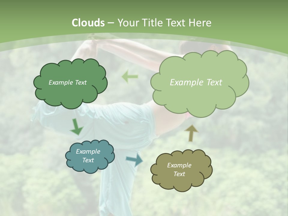 A Woman Doing A Yoga Pose On A Dock PowerPoint Template