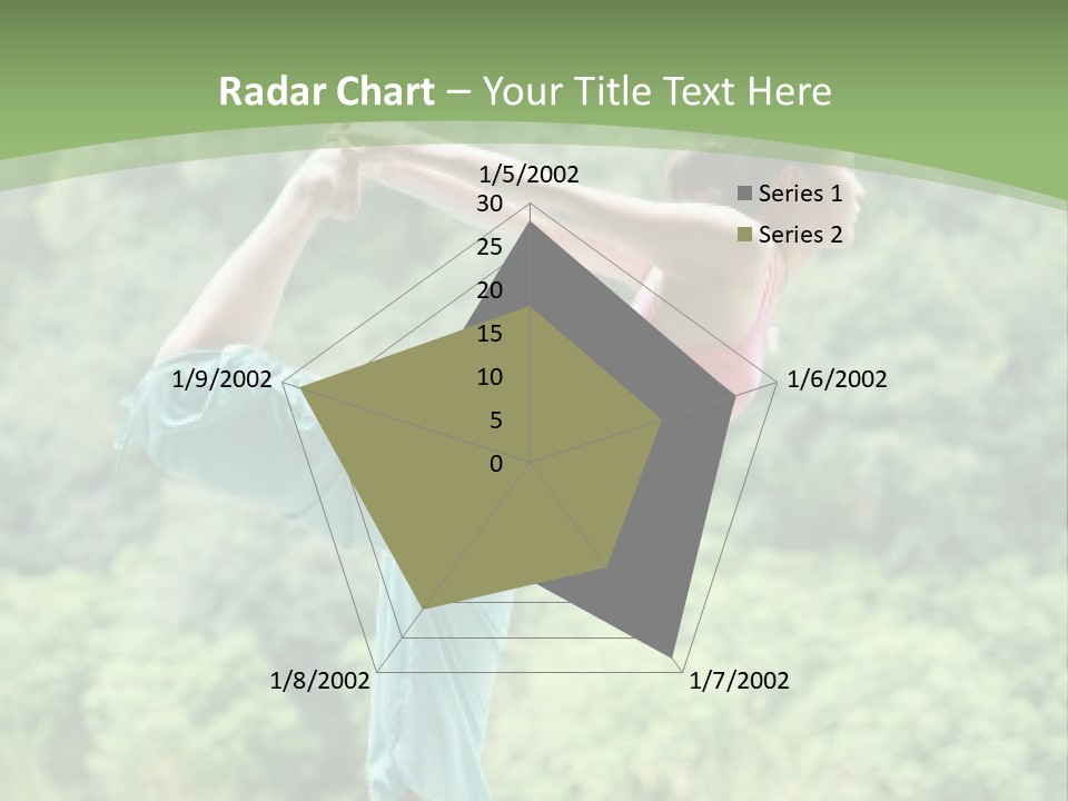 A Woman Doing A Yoga Pose On A Dock PowerPoint Template