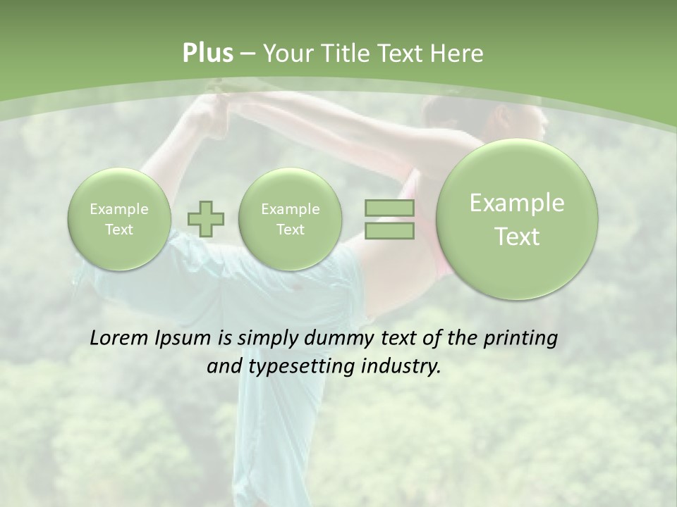 A Woman Doing A Yoga Pose On A Dock PowerPoint Template