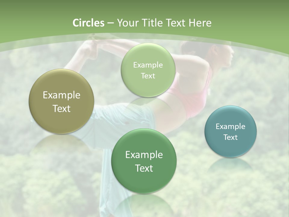 A Woman Doing A Yoga Pose On A Dock PowerPoint Template