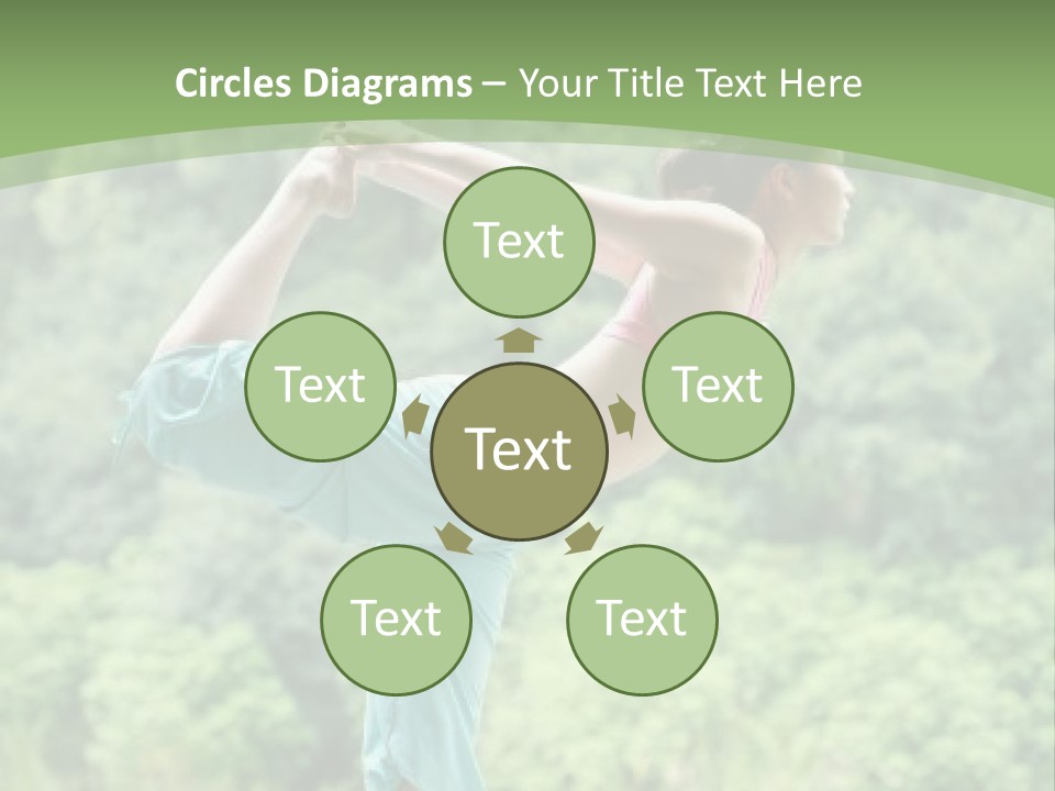 A Woman Doing A Yoga Pose On A Dock PowerPoint Template