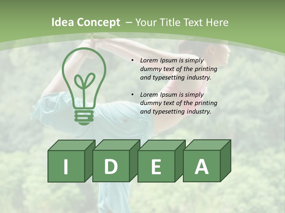 A Woman Doing A Yoga Pose On A Dock PowerPoint Template