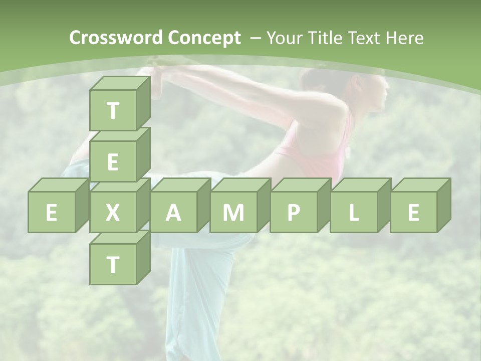 A Woman Doing A Yoga Pose On A Dock PowerPoint Template