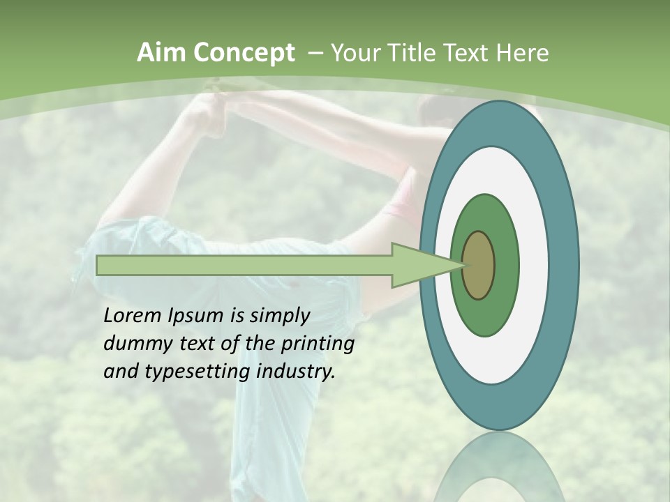 A Woman Doing A Yoga Pose On A Dock PowerPoint Template