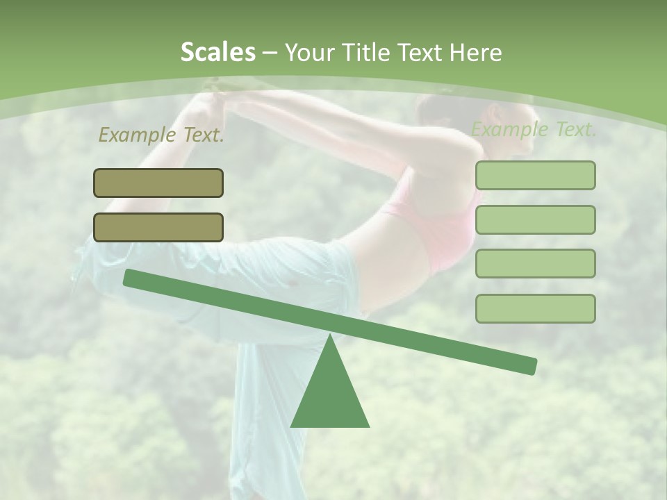 A Woman Doing A Yoga Pose On A Dock PowerPoint Template