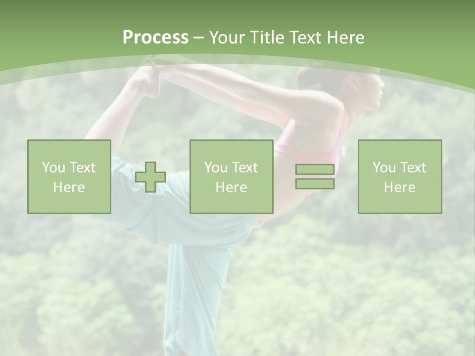 A Woman Doing A Yoga Pose On A Dock PowerPoint Template