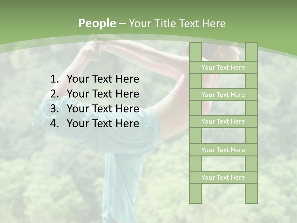 A Woman Doing A Yoga Pose On A Dock PowerPoint Template